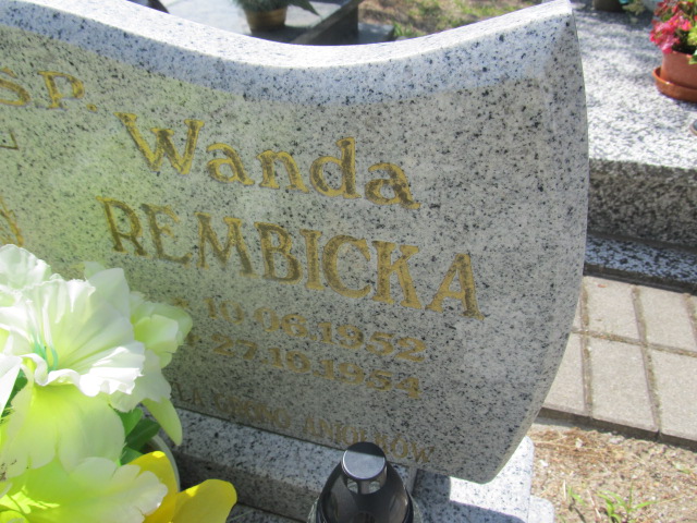 Wanda Rembicka 1952 Iłowa - Grobonet - Wyszukiwarka osób pochowanych