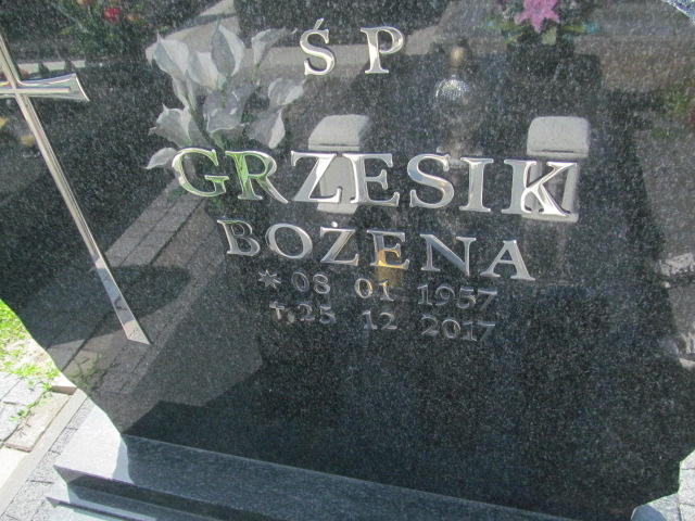 Bożena Grzesik 1957 Iłowa - Grobonet - Wyszukiwarka osób pochowanych